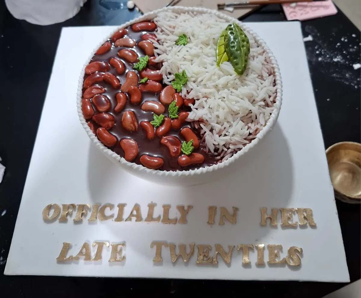 Food Bowl Theme Fondant Cake - Cake Art Academy portfolio Pakistan