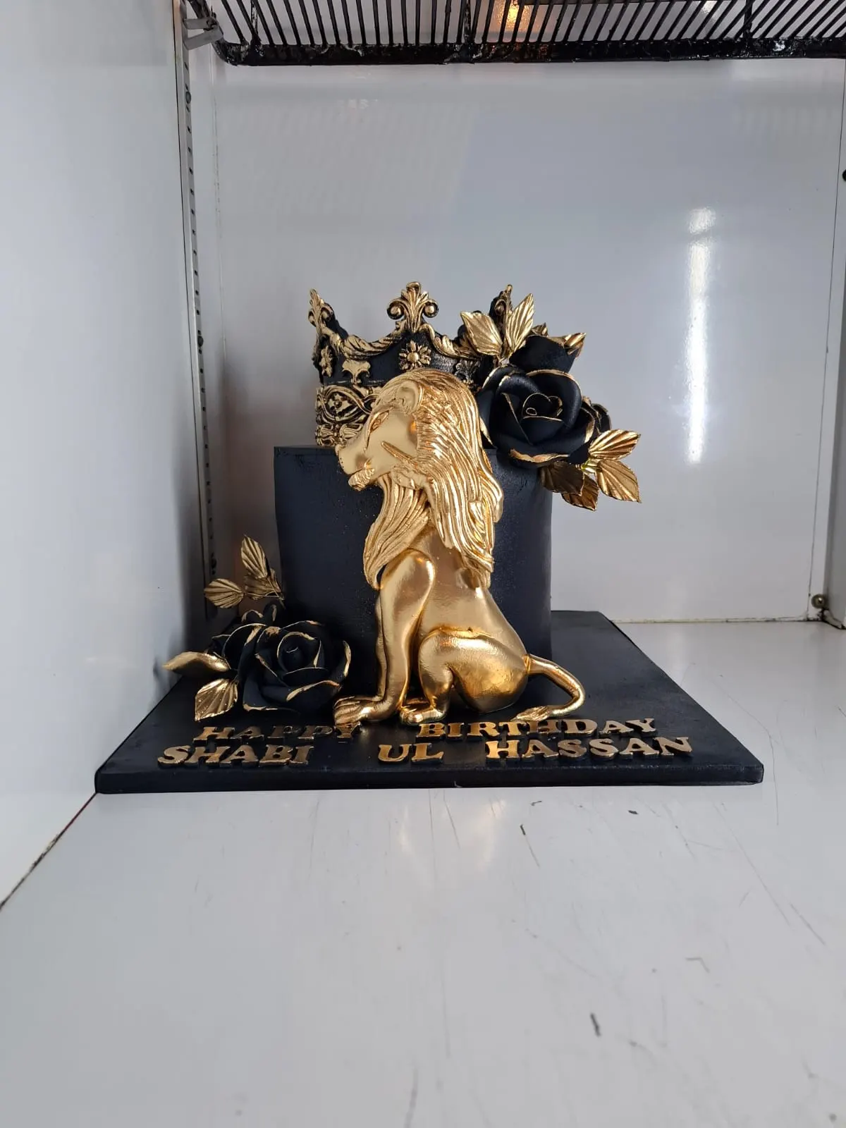 Gold Black Luxury Figure Cake - Cake Art Academy portfolio Pakistan
